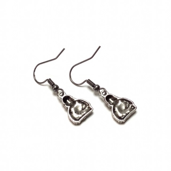 Tiny Buddha Drop Earrings - Picture 5 of 8